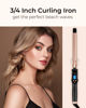 Picture of 3/4 Inch Extra Long Barrel Curling Iron, Ceramic Tourmaline Curling Wand Professional Dual Voltage