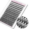 Picture of FinyDreamy 30D Lash Clusters 280pcs Individual Lashes 8-16mm Mix Lengths Volume Cluster Lashes C Curl 0.07mm Thickness Eyelash Individual Cluster Lashes And Apply Under Your Lashes (30D 8-16mm)