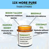 Picture of Grazly Unscented Manuka Honey & Bison Tallow Balm - 100% Organic, Grass-Fed Face & Body Moisturizer for Dry Skin, Acne-Prone Skin & Wrinkles - Ancestral Formula with Coconut Oil, Raw Beeswax - 3oz
