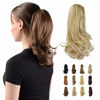 Picture of Sofeiyan 13" Ponytail Extension Long Curly Ponytail Clip in Claw Hair Extension Natural Looking Synthetic Hairpiece for Women, 4.40oz