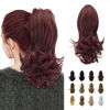 Picture of SOFEIYAN 13" Ponytail Extension Long Curly Ponytail Clip in Claw Hair Extension Natural Looking Synthetic Hairpiece for Women, 4.40oz