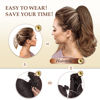 Picture of SOFEIYAN 13" Ponytail Extension Long Curly Ponytail Clip in Claw Hair Extension Natural Looking Synthetic Hairpiece for Women, 4.40oz