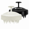 Picture of HEETA 2 Pack Hair Scalp Massager Shampoo Brush for Hair Growth, Hair Scalp Scrubber with Soft Silicone, Wet and Dry Hair Detangler (Beige & Black)
