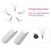 Picture of Volume Lash Extensions C Curl 0.07 12mm Premade Lash Fans 5D Matte Black Volume Eyelash Extensions Thin Base Pro Ponit Middle Stem Eye Lashes by FADLASH (5D-0.07-C, 12mm)