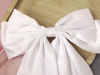 Picture of SUSULU Large Hair Bow Clips for Women Ginger Yellow Hair Bow White Hair Bow Slides for Girls Satin Hair Barrettes with Long Ribbon Tail,Wedding Birthday Women Hair Accessories Pack of 2