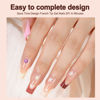 Picture of 150Pcs French Gel Nail Tips, Vansiho Long Square Nail Tips, Pre-French Tips Press on Nails, Fake Nails for Nail Art DIY 15 Sizes