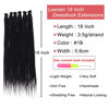 Picture of Leeven Black Synthetic Dreadlock Extensions 18 Inch 0.6 cm Width Thin SE Dreads 20 Strands Handmade Reggae Style Loc Extensions Hippie Crochet Hair for Women Men