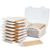 Picture of 1500PCS Pointed Cotton Swabs with Storage Case - Microblading Cotton Swab 4 inch - Precision Tip Cotton Swabs with Wooden Sticks - Micro Swabs for Makeup Eyelash Extensions Nail Art Supplies