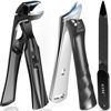 Picture of Toe Nail Clippers for Thick Nails for Seniors - Angled Head & Slanted Curved Blade Toenail Clipper, Sharp Heavy Duty Fingernail Clipper Cutter with Catcher Long Handle