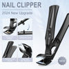 Picture of Toe Nail Clippers for Thick Nails for Seniors - Angled Head & Slanted Curved Blade Toenail Clipper, Sharp Heavy Duty Fingernail Clipper Cutter with Catcher Long Handle