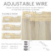 Picture of WENNALIFE Wire Hair Extensions (Increase 50% Lifespan) Real Human Hair 22 inch 150g Ash Blonde Highlighted Platinum Blonde Remy Real Hair Extensions Invisible Wire Hair Extensions Human Hair