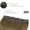 Picture of WENNALIFE Wire Hair Extensions (Increase 50% Lifespan) Real Human Hair 22 inch 120g Ombre Walnut Brown to Ash Brown Bleach Blonde Remy Wire Hair Extensions Invisible Straight Real Hair Extensions
