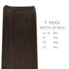 Picture of WENNALIFE Sew in Hair Extensions Real Human Hair, 24 Inch 120g Light Dark Brown Machine Weft Hair Extensions Human Hair Hand Tied Weft Hair Extensions Sew In