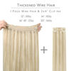Picture of WENNALIFE Wire Hair Extensions (Increase 50% Lifespan) Real Human Hair 18 inch 125g Dirty Blonde Highlighted Bleach Blonde Remy Real Hair Extensions Invisible Wire Hair Extensions Human Hair Fish Line