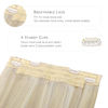 Picture of WENNALIFE Wire Hair Extensions (Increase 50% Lifespan) Real Human Hair 14 inch 75g Ash Blonde Highlighted Platinum Blonde Remy Hair Extensions Invisible Wire Hair Extensions Real Hair Extensions