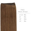 Picture of WENNALIFE Sew in Hair Extensions Real Human Hair, 24 Inch 120g Light Auburn Brown Machine Weft Hair Extensions Human Hair Hand Tied Weft Hair Extensions Sew In