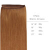Picture of WENNALIFE Sew in Hair Extensions Real Human Hair, 18 Inch 90g Auburn Ginger Machine Weft Hair Extensions Human Hair Hand Tied Weft Hair Extensions Sew In