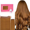 Picture of WENNALIFE Wire Hair Extensions (Increase 50% Lifespan) Real Human Hair 20 inch 140g Auburn Ginger Remy Real Hair Extensions Invisible Wire Hair Extensions Human Hair Natural Fish Line Straight Hair