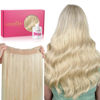 Picture of WENNALIFE Wire Hair Extensions (Increase 50% Lifespan) Real Human Hair 20 inch 110g Bleach Blonde Remy Wire Hair Extensions Invisible Transparent Fish Line Straight Real Hair Extensions