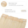 Picture of WENNALIFE Wire Hair Extensions (Increase 50% Lifespan) Real Human Hair 20 inch 110g Bleach Blonde Remy Wire Hair Extensions Invisible Transparent Fish Line Straight Real Hair Extensions