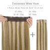 Picture of WENNALIFE Wire Hair Extensions (Increase 50% Lifespan) Real Human Hair 22 inch 150g Ash Brown Highlighted Golden Blonde Remy Real Hair Extensions Invisible Wire Hair Extensions Human Hair Fish Line