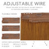 Picture of WENNALIFE Wire Hair Extensions (Increase 50% Lifespan) Real Human Hair 20 inch 110g Auburn Ginger Remy Wire Hair Extensions Invisible Transparent Fish Line Straight Real Hair Extensions