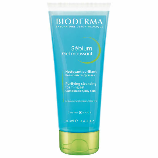 Picture of Bioderma - Sébium - Foaming Gel Tube - Cleansing and Make-Up Removing - Skin Purifying - for Combination to Oily Skin - 3.33 fl.oz.