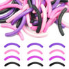 Picture of qiipii 40 pcs Eyelash Curler Refills Curler Refill Pads Soft Rubber Curler Replacement Refills Pads for Universal Eyelash Curler with a Clear Storage Box (Black, Purple, Rose Red, Pink * 10)