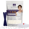Picture of BLITZWAX Hair Removal Hard Wax Beads Unscented 1.3lb Waxing Beans Kit with 30pcs Nose Wax Sticks for Sensitive Skin, Face, Back, Body, Brazilian and Coarse Hair, Home Wax Pearls for Men Women(White)