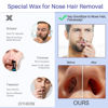 Picture of BLITZWAX Hair Removal Hard Wax Beads Unscented 1.3lb Waxing Beans Kit with 30pcs Nose Wax Sticks for Sensitive Skin, Face, Back, Body, Brazilian and Coarse Hair, Home Wax Pearls for Men Women(White)