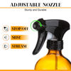 Picture of ZENOWICK 5 Pack/16 Oz Glass Spray Bottles, Refillable Empty Containers with Silicone Sleeve, Upgraded Adjustable Nozzle Spray Bottle Sets for Cleaning, Essential Oils, Hair (Amber)