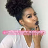 Picture of rosmile Afro Puff Drawstring Ponytail Extension for Black Women, Premium Dark Brown 2# 80gram Short Synthetic Afro Puff Ponytail for Natural Hair, Clip On Kinky Drawstring Curly Ponytail Bun