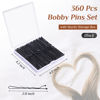 Picture of Bobby Pins Black, 360 Pcs Black Bobby Pins, 2 Inch Premium Bobby Pin, Secure Hold Bobby Pins with store box, Hair Pins for Kids, Girls and Women