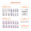 Picture of Heyhae Semi Cured Gel Nail Strips | Sun Cured Gel Nail Wraps No LED Lamp Needed Easy Apply & Remove | Includes 28 Strips, 1 Prep Pad, 1 Nail File & 1 Wooden Stick - Hey, 7 A.M. Tomorrow?