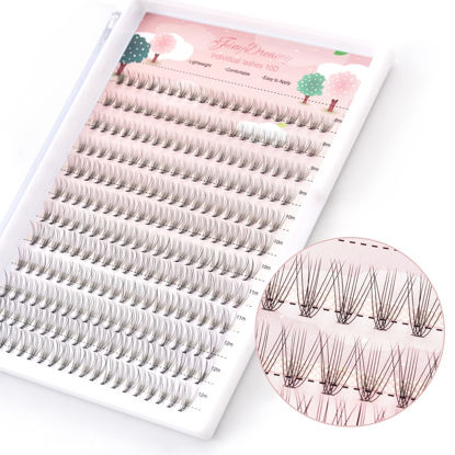 Picture of FinyDreamy 10D Lash Clusters 240pcs Individual Lash Extensions Natural Cluster Lashes 8-12mm Mix Lengths C Curl 0.07mm Thickness eyelash Individual Cluster Lashes Apply Under your Lashes(10D 8-12mm)
