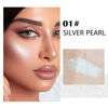 Picture of evpct Pearl White Silver Face Highlighter Makeup Shimmer Glitter Diamond Sparkly Highlighters Makeup Palette Powder for Face Body Cheek Skin iluminadores iluminador de jos maquillaje luminizers E01