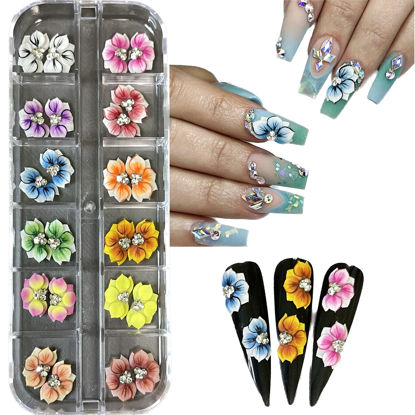 Picture of HaFLoNa- Set 24Pcs 3D Sweetheart - Enhance Your Artistic Projects with 3D Acrylic Flowers Handmade For Nail - Short & Medium Size | Exquisite Floral Accents for Crafts and Designs (3D Sweetheart)