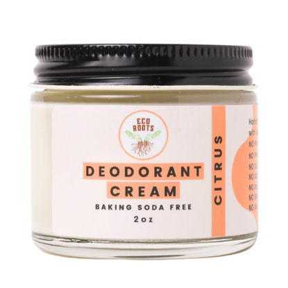 Picture of ECO ROOTS Natural Deodorant for Women & Men | Organic Deodorant Cream Non Aluminum | Baking Soda Free Healthy Deoderant for Body & Private Parts | All Vegan Pit Paste Zero Sweat | Citrus Scent