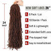 Picture of 6 Packs Soft Locs Crochet Hair Pre Looped 24 Inch Faux Locs Crochet Braids Goddess Locs Dreadlocs Synthetic Hair For Black Women (24 Inch 6PACK 350#)