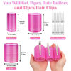 Picture of Self Grip Rollers Hair Curlers 30Pcs Set with 18Pcs Hair Roller 3 Sizes (6 Large Rollers, 6 Medium Rollers and 6 Small Rollers) and 12 Clips for Long Medium Short Hair Volume