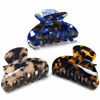 Picture of 3 Packs Women Medium Hair Clips Tortoise Claw Clips Celluloid Jaw Clips Leopard Print Hair Clamps Fashion Hair Accessories