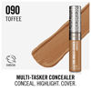 Picture of Rimmel London, Multi-Tasker Concealer, 090 Toffee, Crease-Proof, Transfer-Proof, Waterproof, Up To 24-Hour Wear, Vegan Formula, 0.33oz