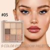 Picture of Matte Shimmer Nude Brown Eye Shadow Palette Makeup,Eyeshadow Long Lasting Waterproof Cruelty-Free , 9 Blendable Shades in Smooth Matte and Shimmer Finishes with Gorgeous Pearls for Girls (05#)