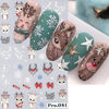 Picture of Christmas Nail Art Stickers Cute Elk Christmas Nail Stickers 3D Self-Adhesive Christmas Nails Art Decoration Supplies Santa Claus Gingerbread Man Snowflake Design Xmas Nail Decals for Women Girls 6PCS