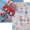 Picture of Christmas Nail Art Stickers Cute Elk Christmas Nail Stickers 3D Self-Adhesive Christmas Nails Art Decoration Supplies Santa Claus Gingerbread Man Snowflake Design Xmas Nail Decals for Women Girls 6PCS