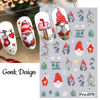 Picture of Christmas Nail Art Stickers Cute Elk Christmas Nail Stickers 3D Self-Adhesive Christmas Nails Art Decoration Supplies Santa Claus Gingerbread Man Snowflake Design Xmas Nail Decals for Women Girls 6PCS