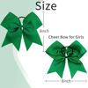 Picture of 16PCS 8" Large Cheer Hair Bows Ponytail Holder Elastic Band Handmade for Cheerleading Teen Girls College Sports (Forest Green, 16 Count (Pack of 1))