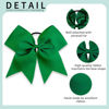 Picture of 16PCS 8" Large Cheer Hair Bows Ponytail Holder Elastic Band Handmade for Cheerleading Teen Girls College Sports (Forest Green, 16 Count (Pack of 1))