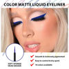 Picture of evpct 1Pcs Dark Blue Liquid Eyeliner Waterproof Dark Blue Eye Liners for Women, Eyes Wing Eyeliner Stamps Shapes Colored Eyeliner delineador de ojos a prueba de agua contra el agua blanco para ojos
