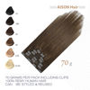 Picture of Aison Medium Brown Clip in Hair Extensions Real Human Hair 70G 100% Remy Human Hair Clip in Extensions Soft Silky Straight 7pcs 16clips One Pack(20 Inch #4)